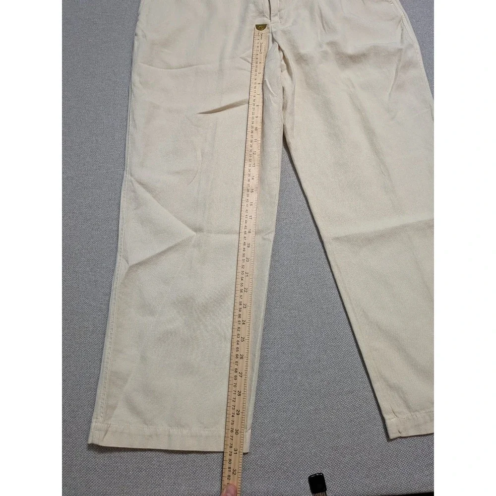 Daniel Cremieux Classics Mens Pants Beige 38x30 Linen Blend Breathable Pockets